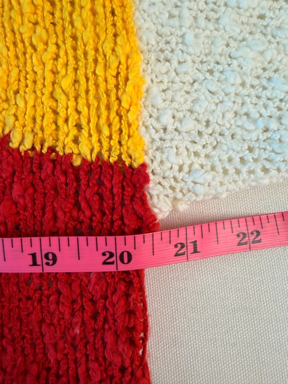 Vintage 80s Cherry Stix Geometric Colorful Loose Knit Red Lightweight Sweater L - Picture 6 of 7